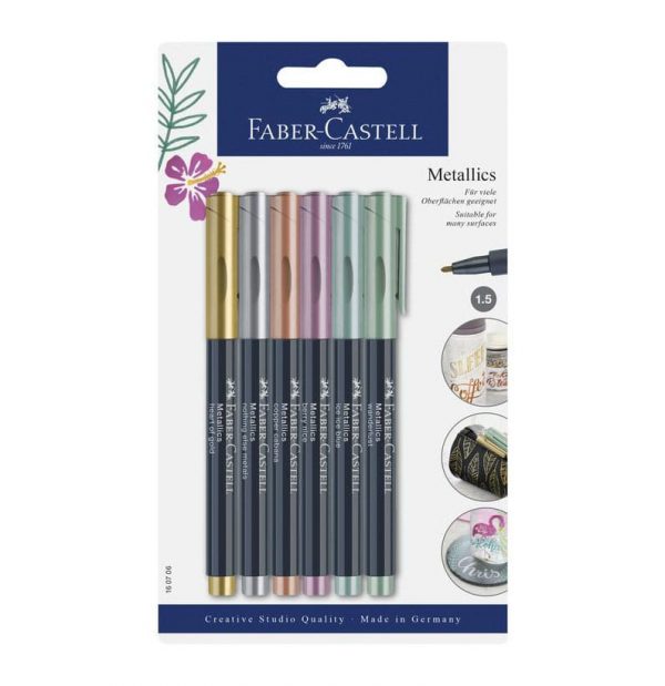 Faber Castell Metallic Markers Set of 6