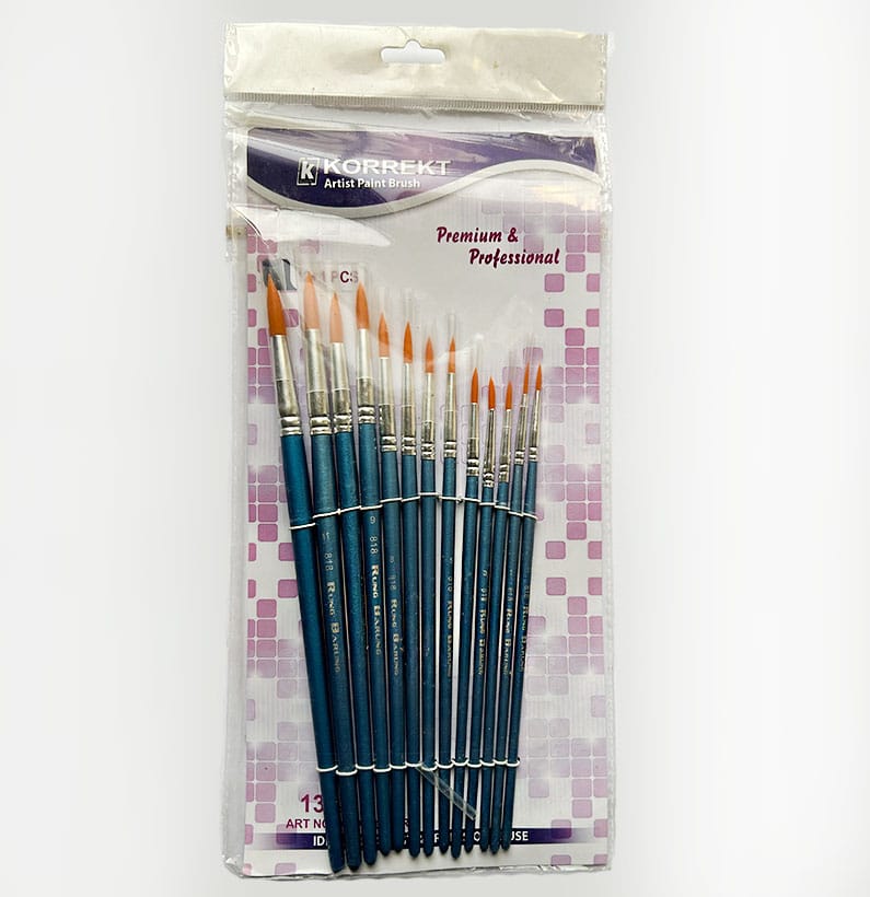 round paint brush set