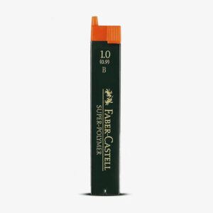 Faber-Castell Super Polymer Mechanical Pencil Leads 0.9 mm / 1.0 mm – B Degree Graphite Refills – 12 Leads