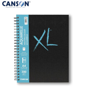 Canson XL Aquarelle Watercolour Sketch Book A4 – Spiral Bound 300 GSM Cold Press Paper