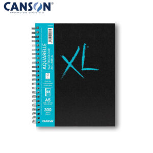 Canson XL Aquarelle Watercolour Sketch Book A5 – Spiral Bound 300 GSM Cold Press Paper