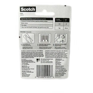3M Scotch Indoor Mounting Tape 110P – Double-Sided Foam Tape Roll 0.5 in x 6.25 ft
