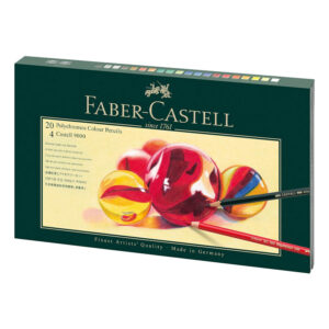 Faber-Castell 210051 Polychromos Colour Pencil Mixed Media Gift Set – 26 Piece Artist Drawing Kit