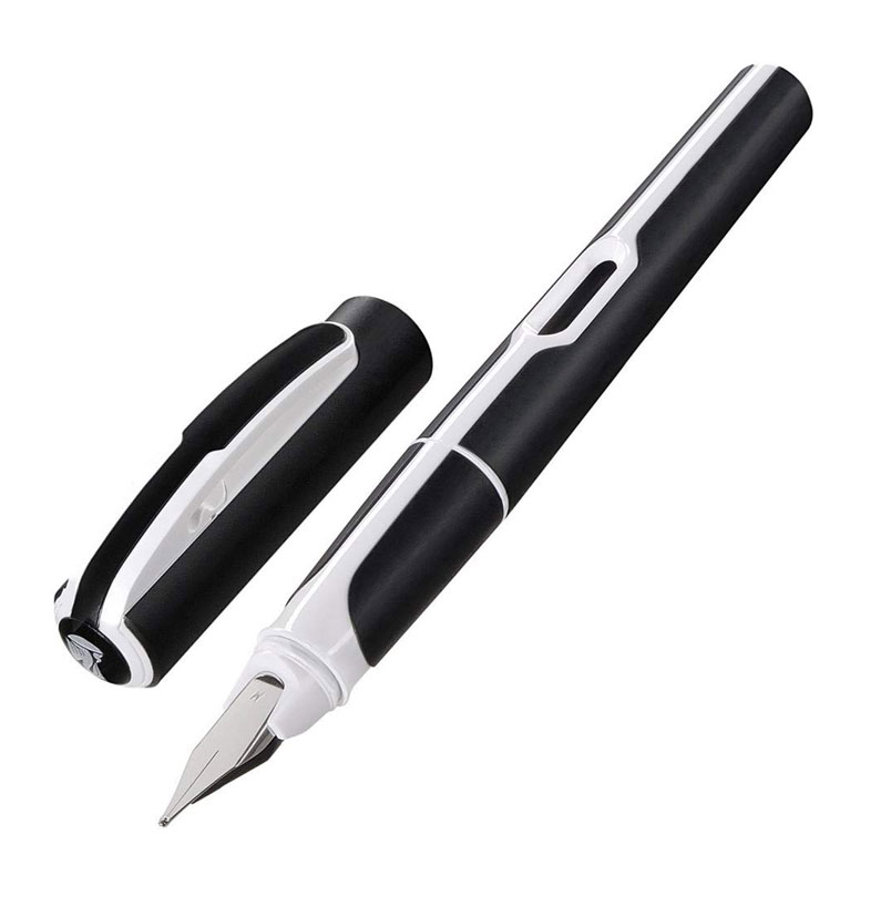 Pelikan Style Fountain Pen – Black and White – German-Made Ergonomic Writing Pen